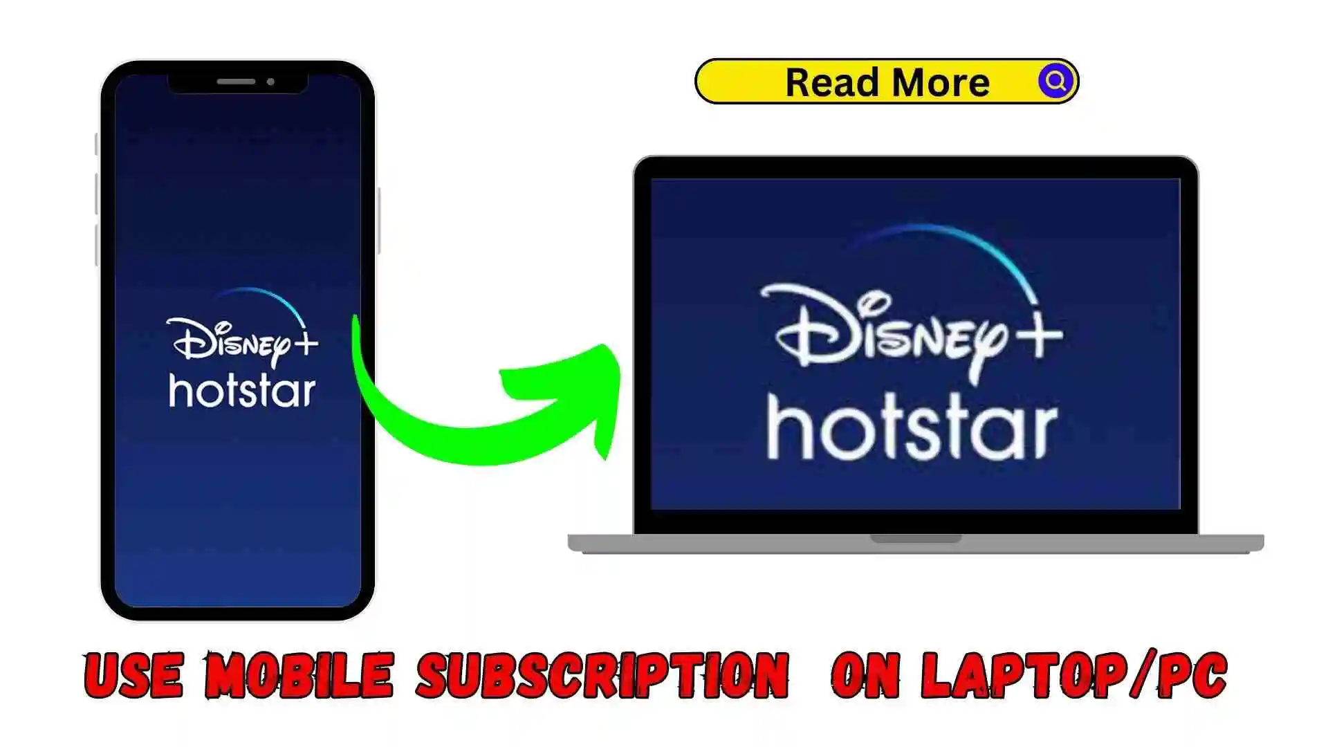 Disney Hotstar mobile Subscription on laptop