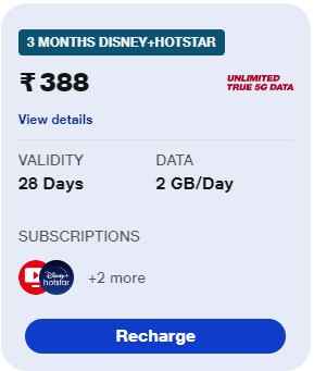 Rs.388 JIO plan