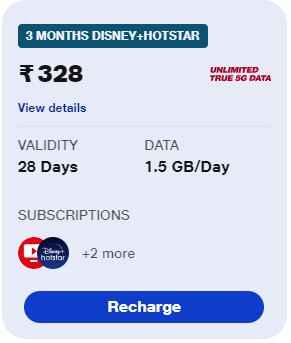 Rs.328 JIo plan