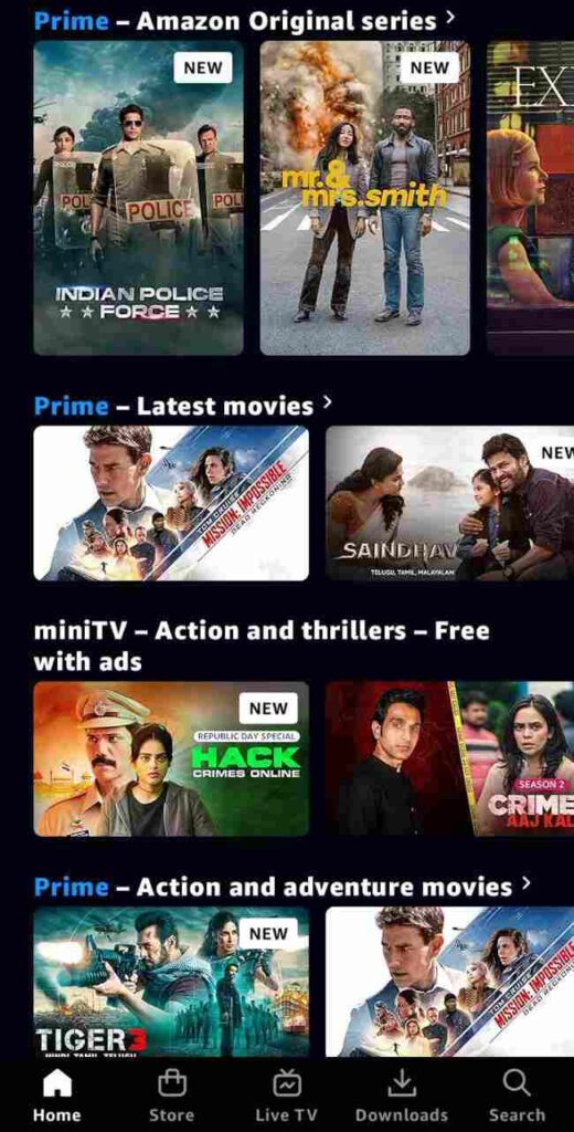 Prime video Interface
